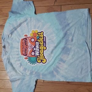 T Shirt Hoagiefest Unisex Size small Adult Logo Tie Dye Blue NWT